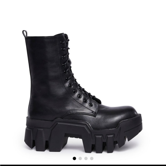 Azalea Wang Shoes - Azalea Wang Olympia Platform Boots with Lug sole